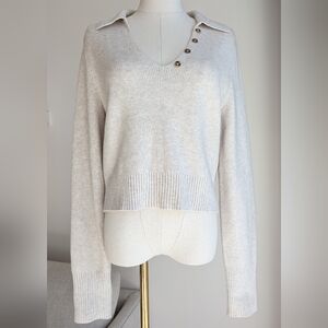 Happily Grey Collared Sweater